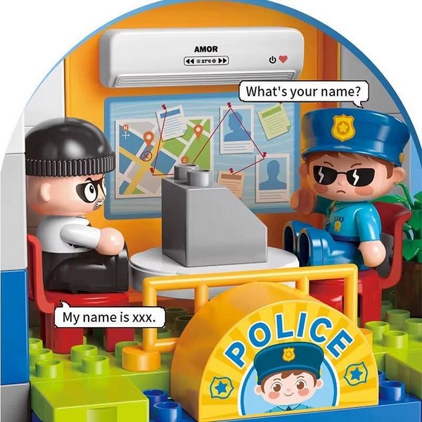 Продукт TEANTOYS FEEL Big Building Blocks Полицейско управление - Конструктор ( 175 части ) - 0 - BG Hlapeta