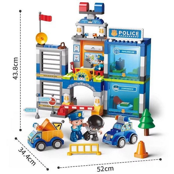 Продукт TEANTOYS FEEL Big Building Blocks Полицейско управление - Конструктор ( 175 части ) - 0 - BG Hlapeta
