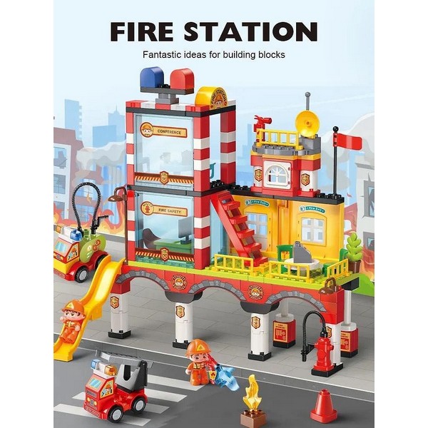 Продукт Big Building Blocks - Пожарна - Конструктор FEEL®  (173 части) - 0 - BG Hlapeta