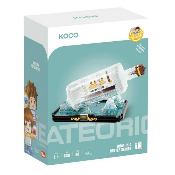 Продукт Koco Bricks Титаник в бутилка - конструктор за деца 918 части - 0 - BG Hlapeta