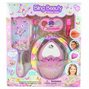 Robe Toy - Козметичен комплект за грим и прическа с аксесоари, за деца, 8 части Robe Toy - Козметичен комплект за грим и прическа с аксесоари, за деца, 8 части