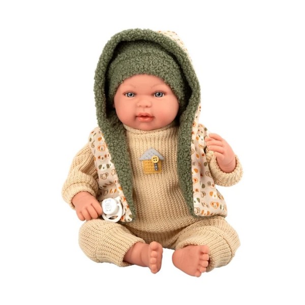 Продукт Arias Миес - Кукла-бебе с бежово-зелено костюмче, която плаче, 45 см. - 0 - BG Hlapeta