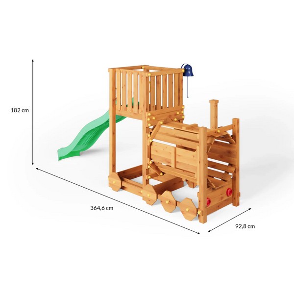 Продукт Fungoo LOCO - Дървен локомотив с пързалка - 0 - BG Hlapeta