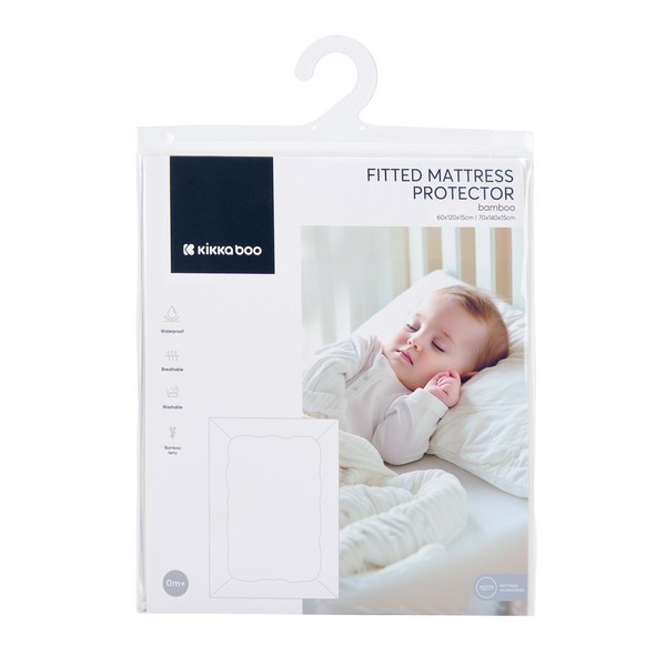 Kikkaboo - Протектор, бамбук, за матрак с борд 60/120/15