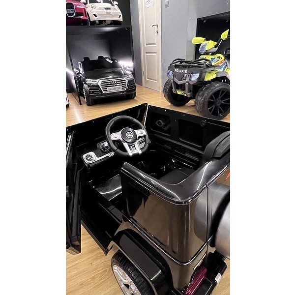 Продукт Акумулаторен джип Mercedes-AMG G63 12V, с меки гуми и кожена седалка - 0 - BG Hlapeta