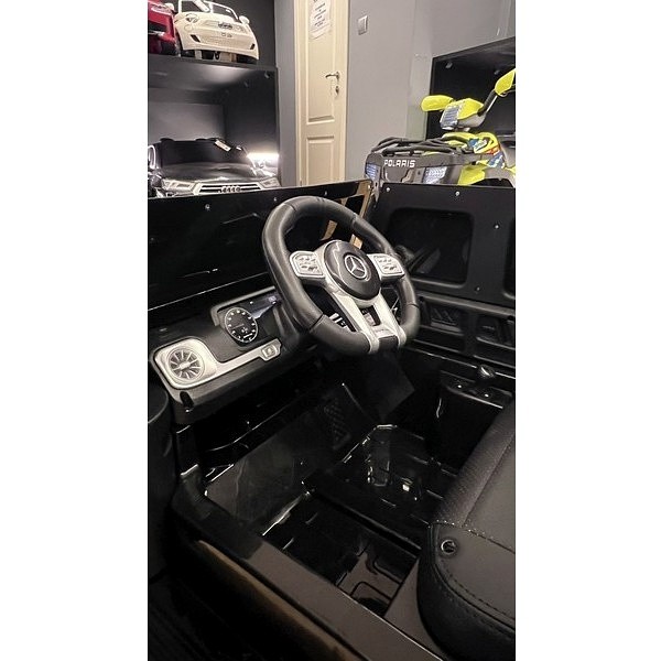 Продукт Акумулаторен джип Mercedes-AMG G63 12V, с меки гуми и кожена седалка - 0 - BG Hlapeta