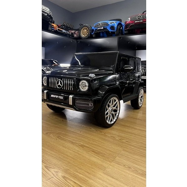 Продукт Акумулаторен джип Mercedes-AMG G63 12V, с меки гуми и кожена седалка - 0 - BG Hlapeta