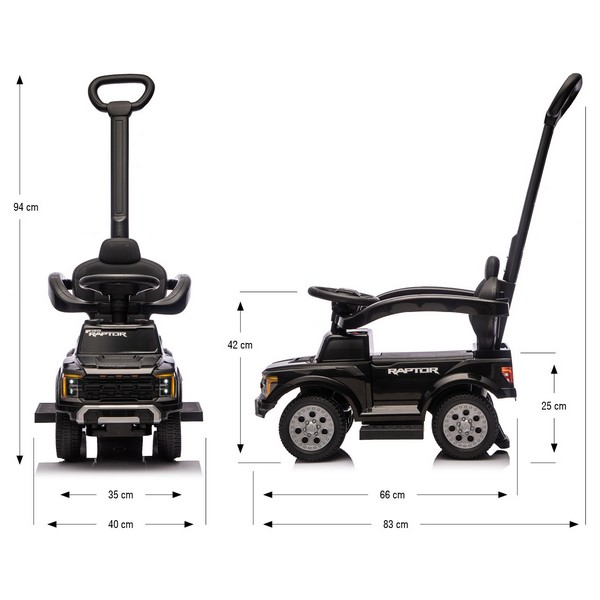 Продукт Milly Mally Ford F-150 3в1 - Детска кола за бутане с родителски контрол - 0 - BG Hlapeta