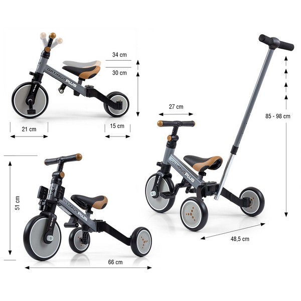 Продукт Milly Mally Optimus Plus - Детска триколка 4 в 1 - 0 - BG Hlapeta