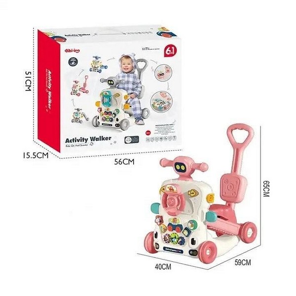 Продукт Многофункционална бебешка проходилка 6в1 с музика и активности - 0 - BG Hlapeta