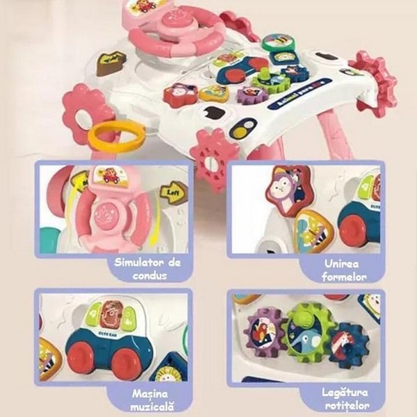 Продукт Многофункционална бебешка проходилка 6в1 с музика и активности - 0 - BG Hlapeta