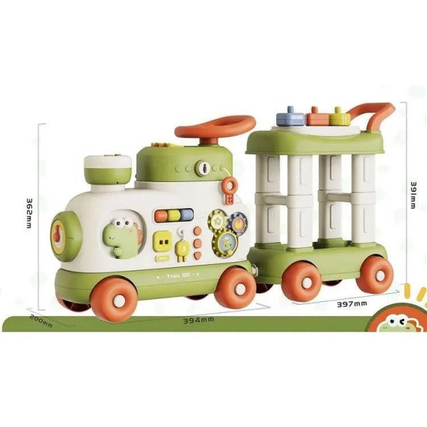 Продукт TEANTOYS Многофункционална играчка Train GO - буталка, колело и образователен център 2+ години - 0 - BG Hlapeta