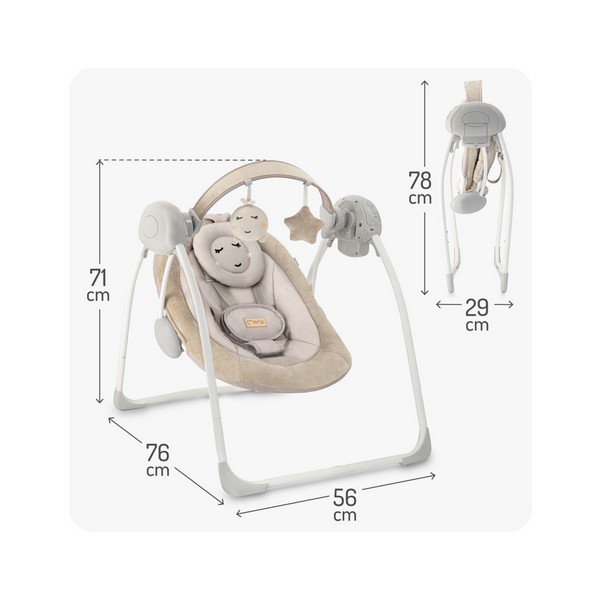 Продукт MoMi LISS - Електрическа бебешка люлка  - 0 - BG Hlapeta