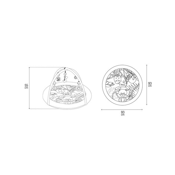 Продукт MoMi LUANI - Бебешка образователна постелка с играчки - 0 - BG Hlapeta