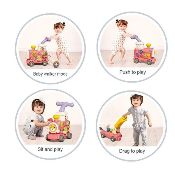 Продукт TEANTOYS - Мултифункционална проходилка Влакче със светлини и ефект пара - 0 - BG Hlapeta