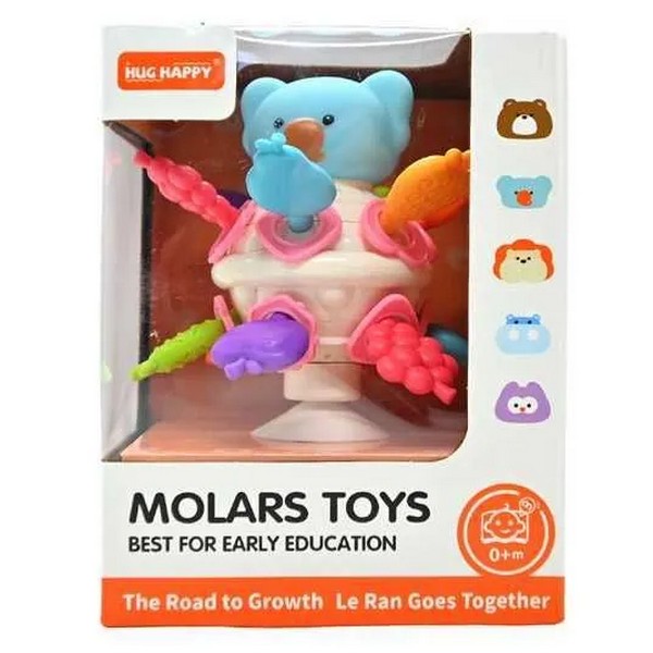 Продукт TEANTOYS - Образователна бебешка играчка Мече с цветни елементи за въртене и хващане – 3м+ - 0 - BG Hlapeta