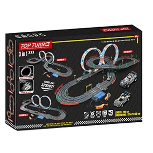 Продукт OCIE SOBA Slot Top Turbo - Състезателна Писта 2 Коли 740 см. - 0 - BG Hlapeta