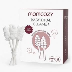 Momcozy - Памучни тампони за еднократна употреба, за орална хигиена, 40бр.