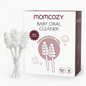 Momcozy - Памучни тампони за еднократна употреба, за орална хигиена, 40бр.