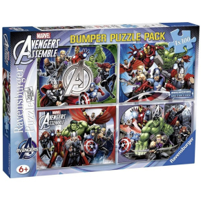 Ravensburger Пъзел от 4 x 100 части - Отмъстителите