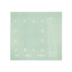 Sensillo Giraffe Mint - Муселинова Фотоподложка, 120x120см