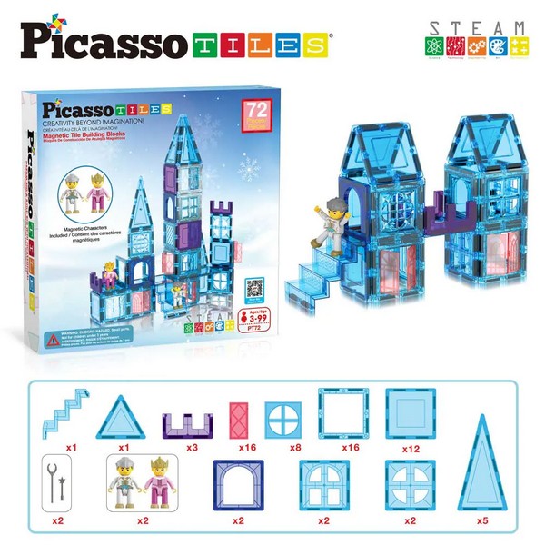 Продукт Picasso STEAM Зимен дворец - Магнитен конструктор 72 части - 0 - BG Hlapeta