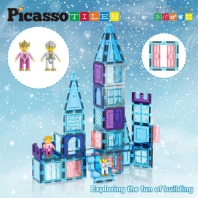 Picasso STEAM Зимен дворец - Магнитен конструктор 72 части