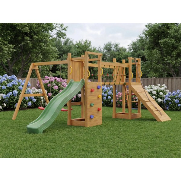 Продукт Fungoo MAXI FUNNY EXPOSURE TEAK - Детска площадка - 0 - BG Hlapeta