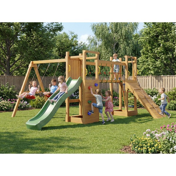 Fungoo MAXI FUNNY EXPOSURE TEAK - Детска площадка