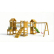 Fungoo Optimizer TEAK - Детска площадка с 3 кули, пързалка и люлка