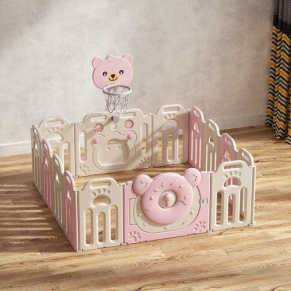 Feelkids - Сгъваема бебешка ограда за игра с баскетболен кош Feelkids - Сгъваема бебешка ограда за игра с баскетболен кош