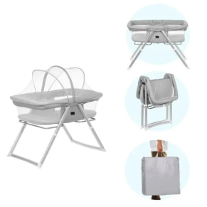 TEANTOYS - Сгъваема бебешка кошара 2 в 1 с мрежа против насекоми