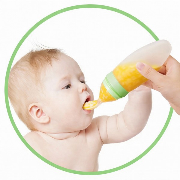 Продукт Babyhome - Силиконово шише с лъжица - 0 - BG Hlapeta