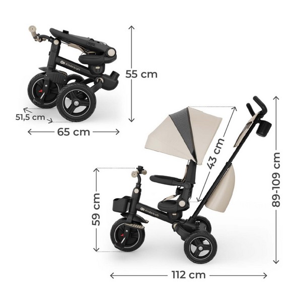 Продукт KinderKraft SPINSTEP 2 PLUS - Триколка - 0 - BG Hlapeta