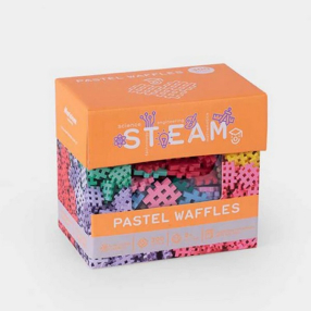 GUGA STEAM - Вафлен конструктор в пастелни цветове - 300 части