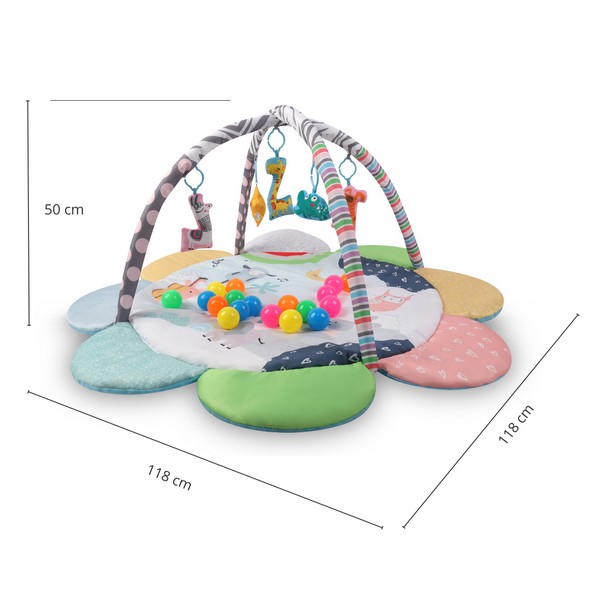 Продукт TinyMini Zoo - Бебешка активна гимнастика 2 в 1 със сух басейн и топки - 0 - BG Hlapeta