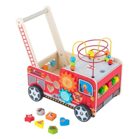 Wooden - Пожарна Кола за Прохождане