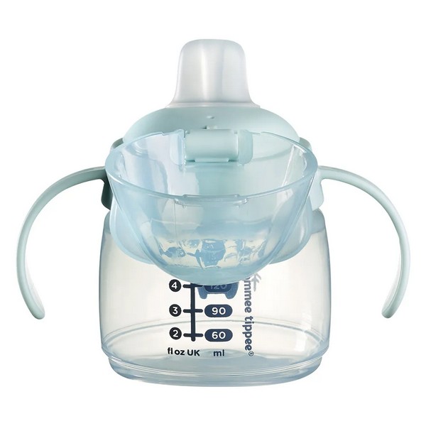Продукт Tommee Tippee Soft Spout - Неразливаща се чаша с мек накрайник с антибактериална технология BACSHIELD, с дръжки, 150 мл, 4м+ - 0 - BG Hlapeta