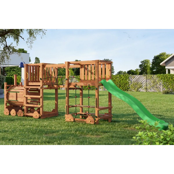 Продукт Fungoo LOCO EXPRESS - Дървен влак с пързалка - 0 - BG Hlapeta