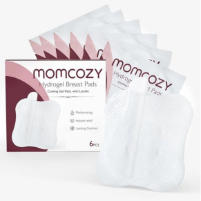 Momcozy Hydrogel Breast Pads - Успокояващи гел подплънки, с ланолин, 6 бр.