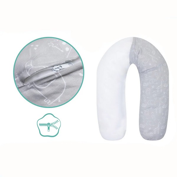 Продукт Fillikid - Възглавница за бременност и кърмене с памучен калъф, 190 см - 0 - BG Hlapeta