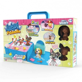 WASHY FRIENDS - Кални кученца за къпане с джакузи и фото студио 2 в 1