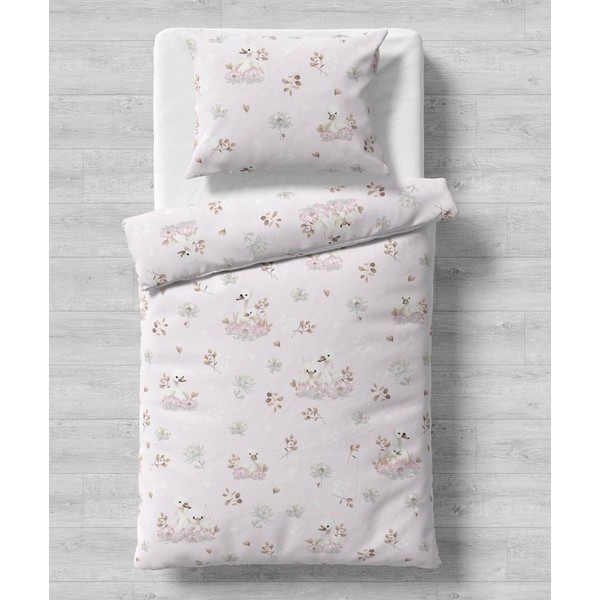 Galix Лебеди - Детски спален комплект, 3 части