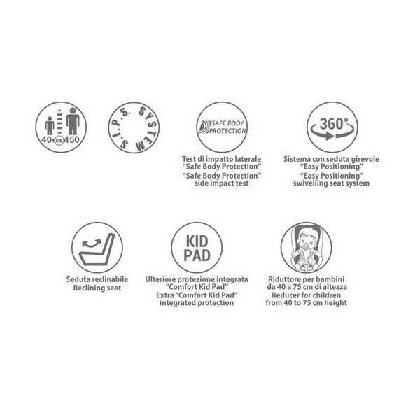 Продукт Foppapedretti  Disk Grow i-Size - Комплект 3 в 1 Столче за кола + база Disk i-Size + столче Disk Infant i-Size - 0 - BG Hlapeta