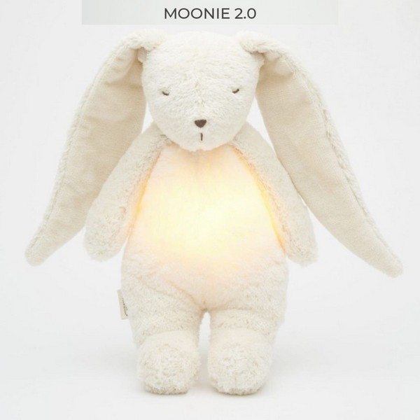 Продукт MOONIE ORGANIC 2.0 ЗАЙО - Приятелче за спокоен сън от органичен памук с нощна лампа и успокояващи звуци - 0 - BG Hlapeta