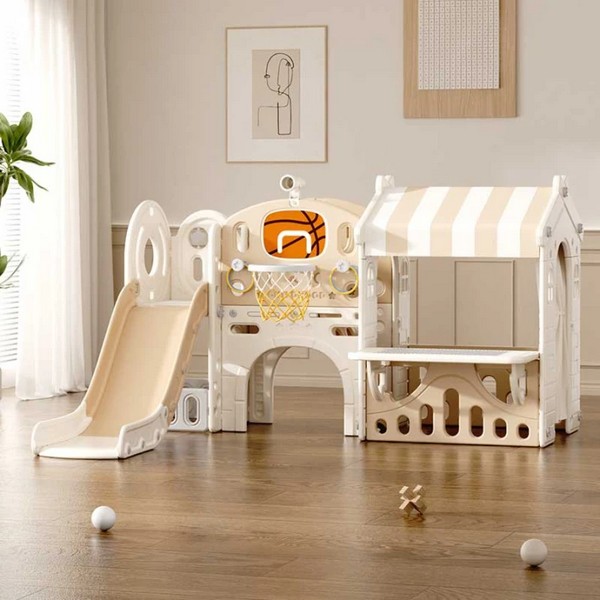 Продукт GUGA - Детски център за игра с пързалка, къща и баскетболен кош - 0 - BG Hlapeta