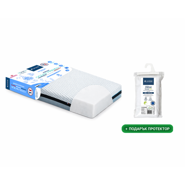 Candide - Ocean Friendly - Матрак 60X120Х13См + подарък Candide Terry Протекторът За Матрак 60X120См Бял
