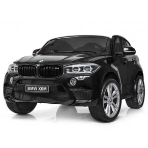 Двуместен акумулаторен джип BMW X6M с меки гуми и 2 кожени седалки