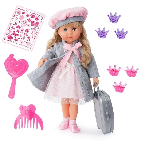 Bayer - Кукла Мария 46см.Пее и Говори със Сиво Палто 