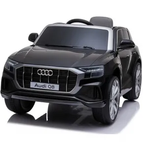 Акумулаторен джип  Audi Q8 12V с меки гуми и кожена седалка 